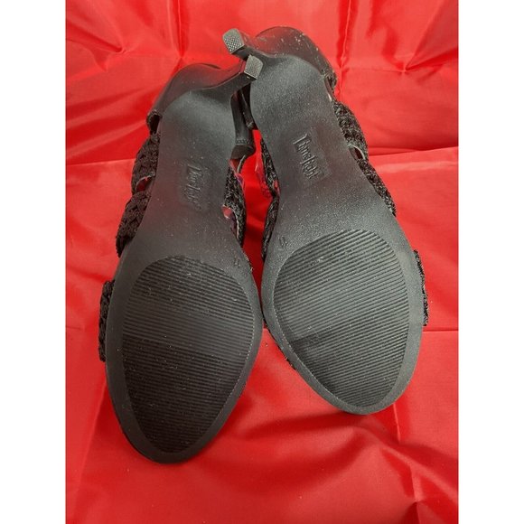 LimeLight Simone Crochet Look Strappy Heel Sz 11 Back Zip - Picture 5 of 8